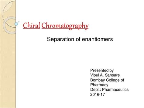 chiral chromatography slideshare